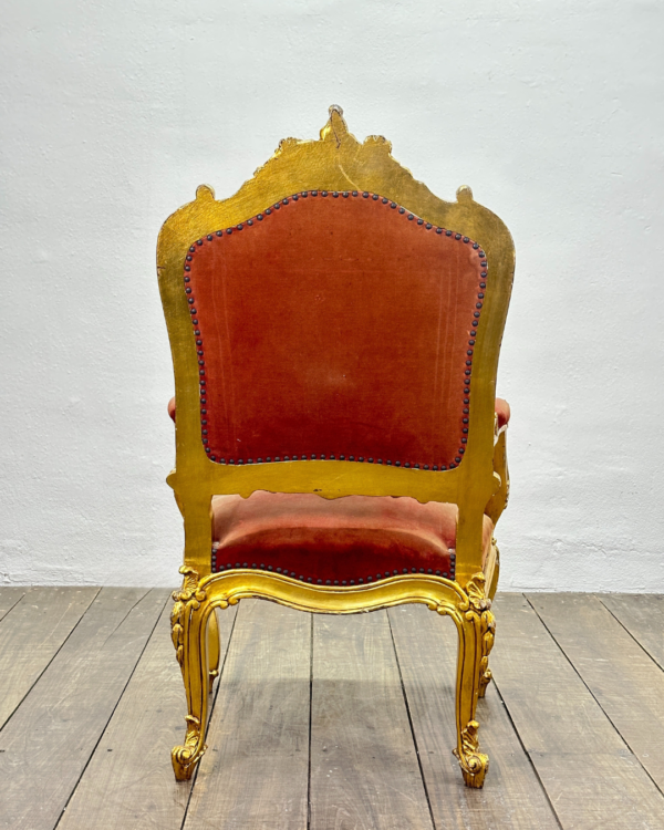 Poltrona Estilo Luiz XV Vermelha - Imagem 6