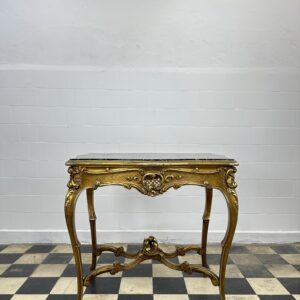 Mesa estilo Luiz XV marmore preto