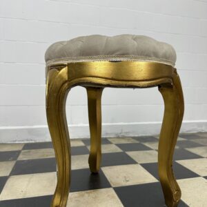Banqueta Luiz XV - Dourada e folha de ouro